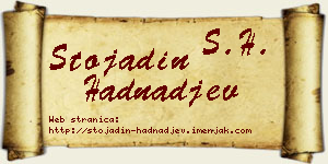 Stojadin Hadnađev vizit kartica